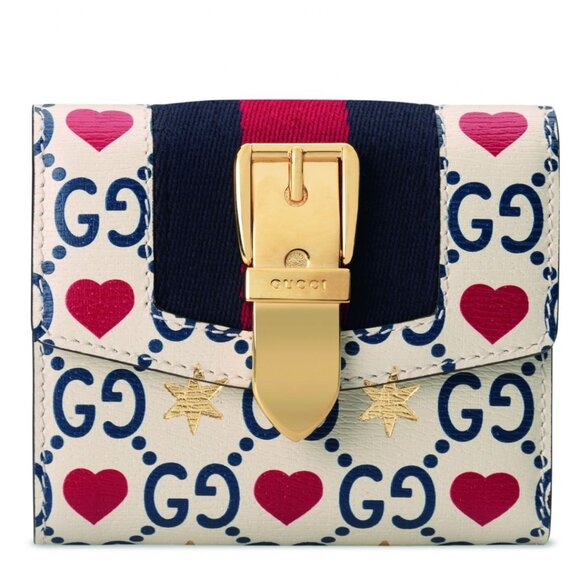 GUCCI Sylvie Leather Wallet 225-071025 - Picture 1 of 9